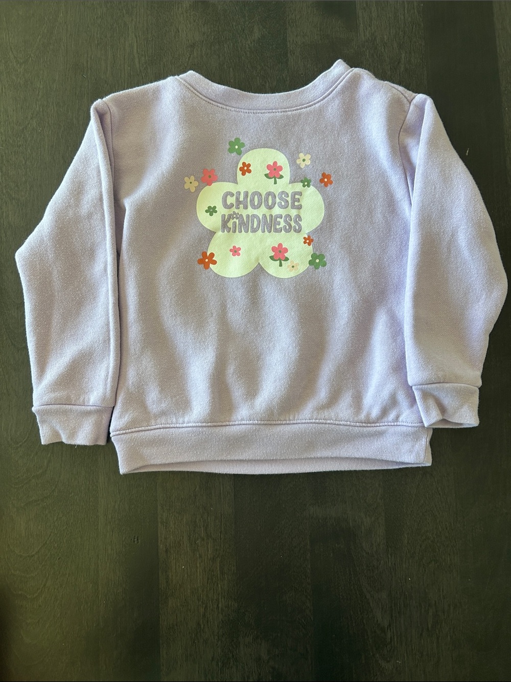 Garanimals Lilac 'Choose Kindness' Floral Sweatshirt